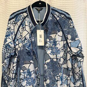Johnny Was Bee Active Sporty Bomber Jacket Womens X-Large